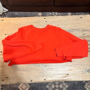 ALO red super crop crewneck